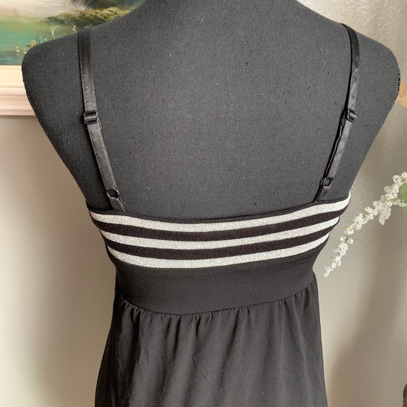 Guess Jeans Black and Silver Spaghetti strap dress Size Small - Picture 6 of 17